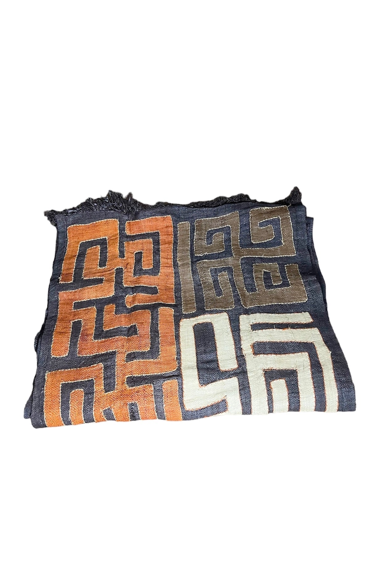Pagne raphia Kuba marron foncé 3m07 x 57,5cm